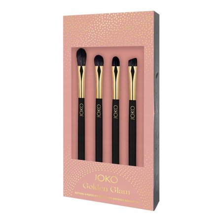 JOKO Golden Glam Eye Brush Set طقم فرش مكياج العيون 4 قطع من JOKO