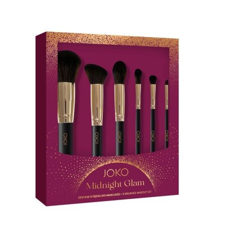 JOKO Midnight Glam Brush Makeup Set  طقم فرش مكياج 6 قطع من JOKO