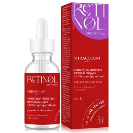 كريم ريتينول إيج سينيرجي معزّز ليلي مجدد للبشرة بقوام إيمولشن من ميراكولوم|Retinol Age Synergy Revitalizing Night Booster Emulsion By Miraculum