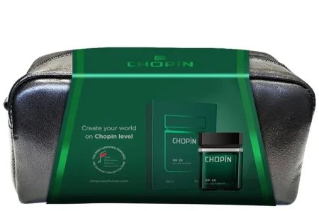 Chopin Set (OP.25 Eau de Parfum for Men 100ml + One Leather Toiletry Bag)